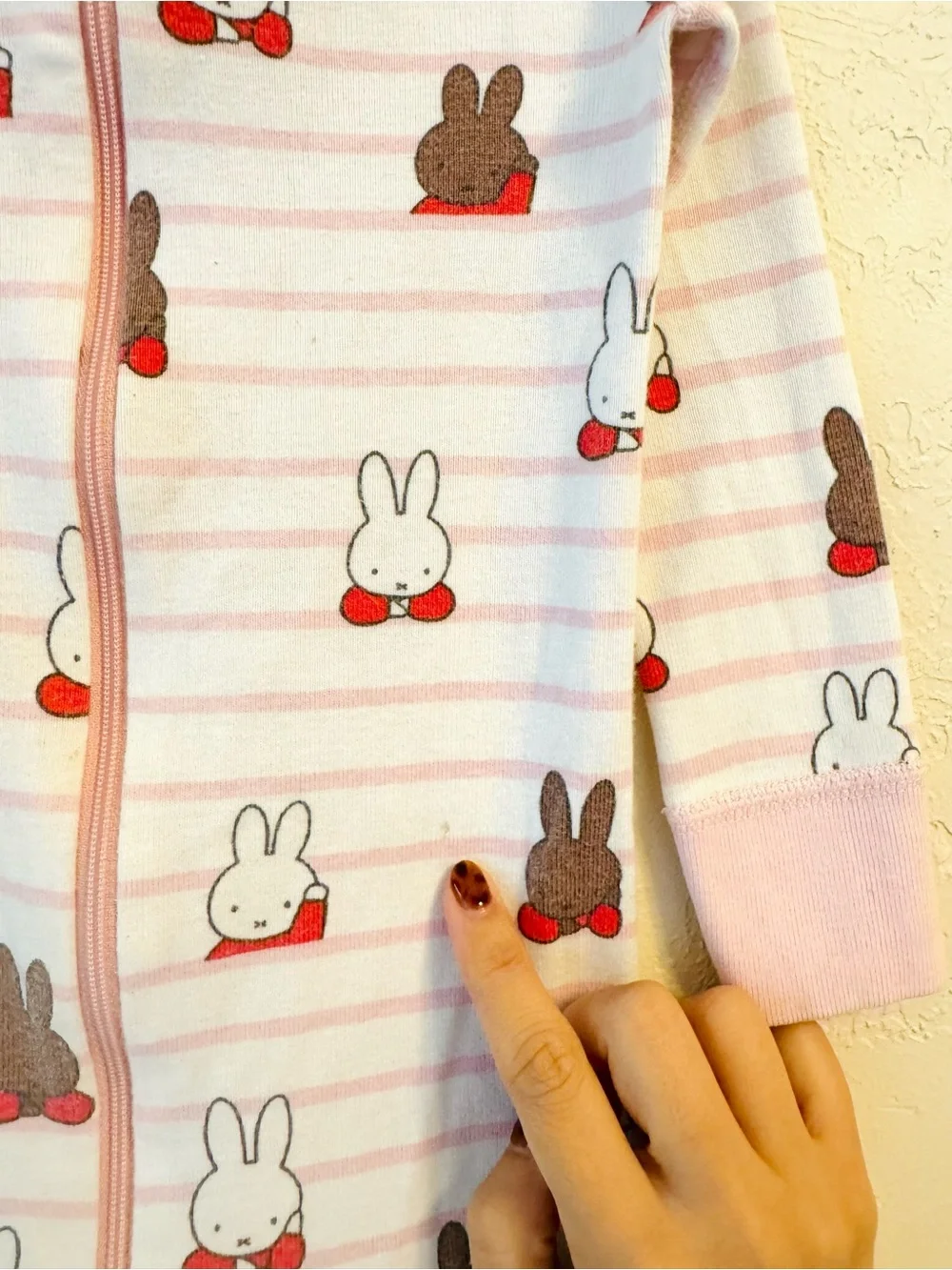 Hanna Andersson Miffy 2-Way Zip Sleeper pajamas